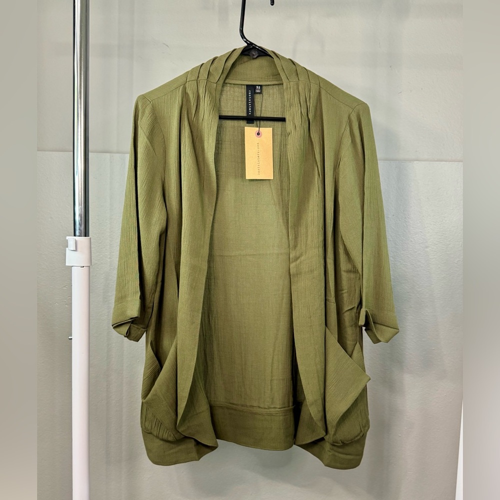 Knot Sisters Elm Kimono in Military Green